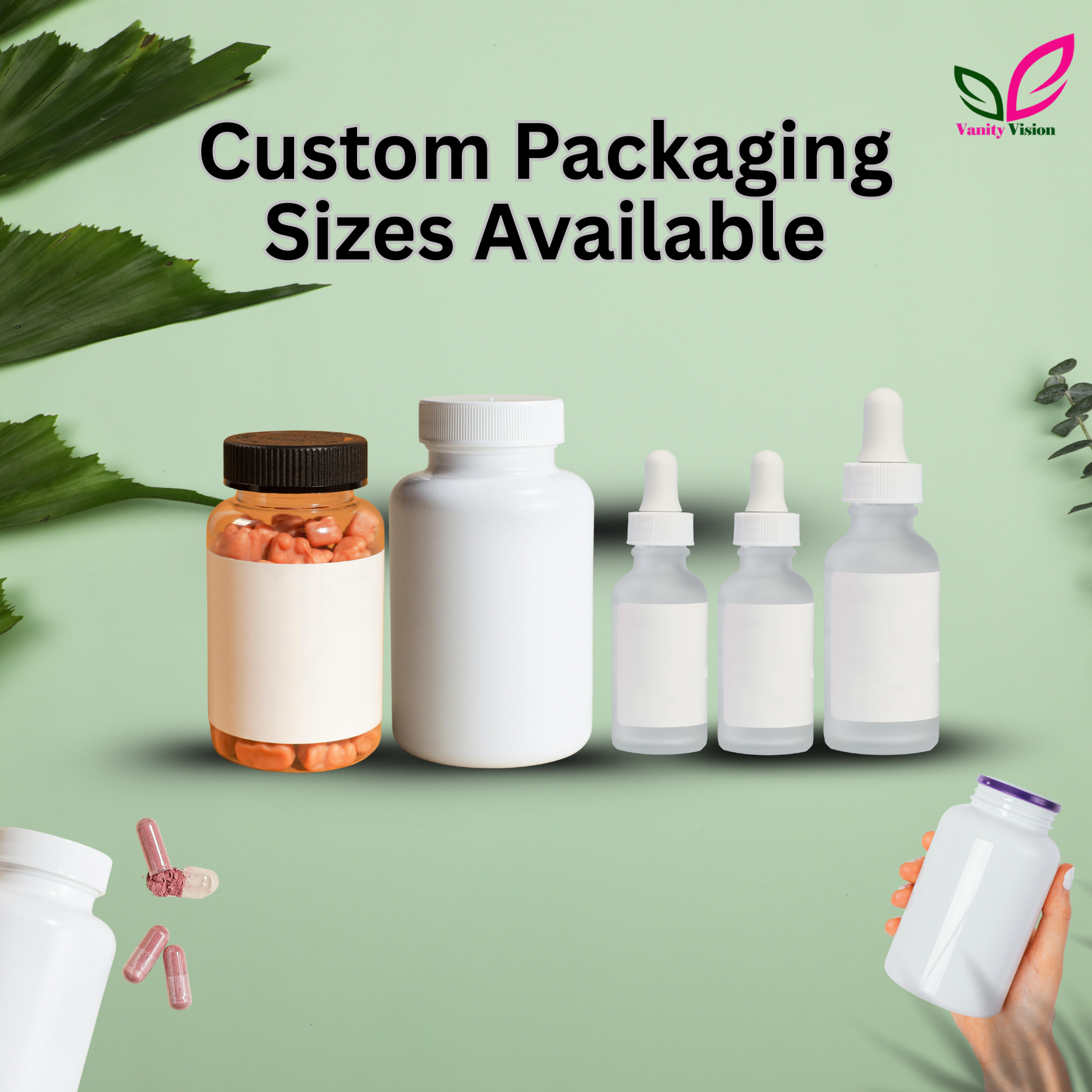 Saw Palmetto Herbal Extract 150 Count 99 Percent Alkaloids Plant Based Extract Private Label Bottle Packaging Product