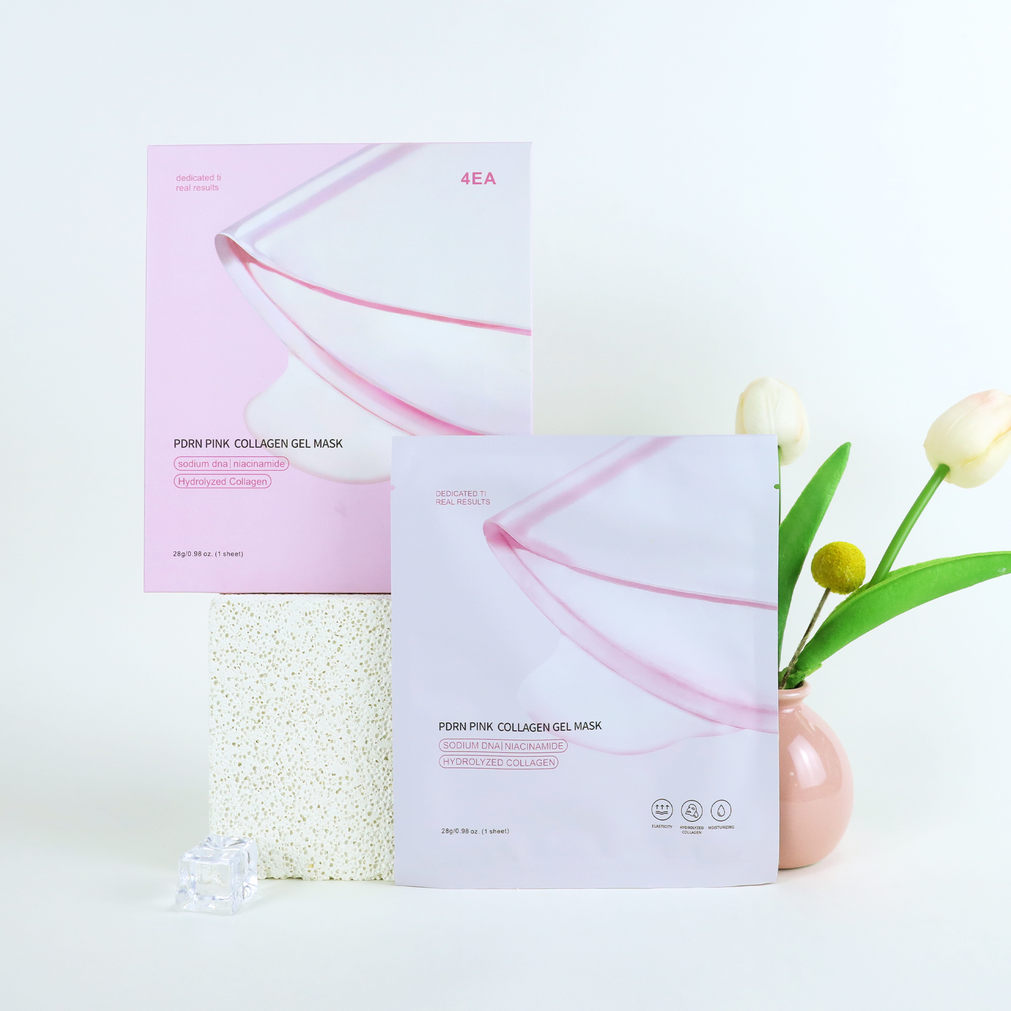 Wholesale Salmon DNA PDRN Pink Collagen Sheet Mask Firming Pores Dark Spots Organic Niacinamide Overnight Face Moisturizer Women