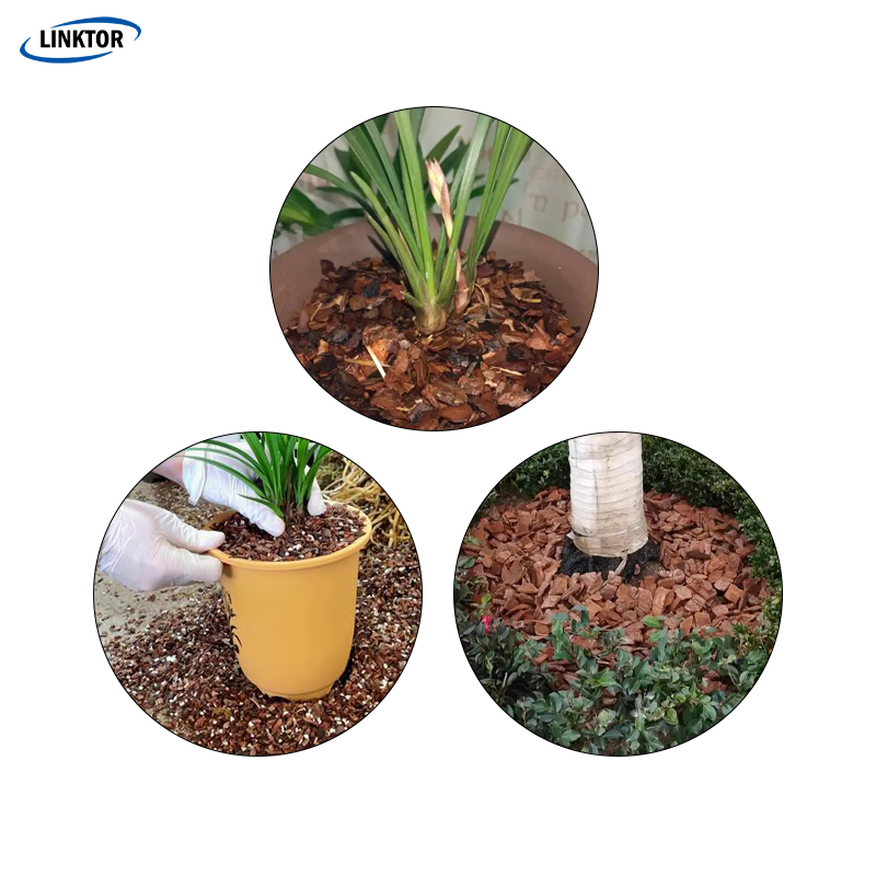 Natural Organic Ground-Up Pine Bark Mulch Wood Decomposed Bark Substrate For Tree Holes Cover And Weeds Fermented
