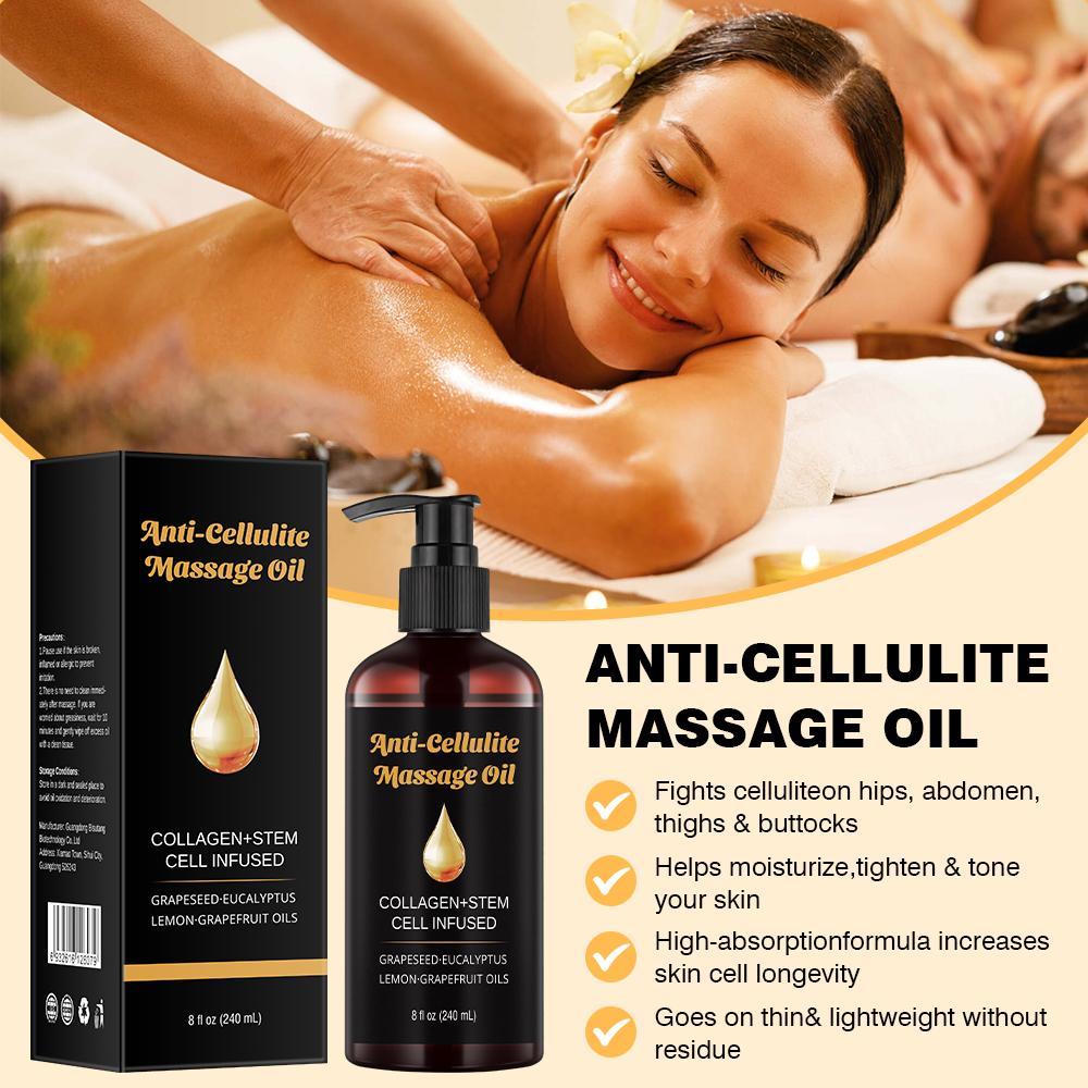 Firming Toning Body Contour Massage Oil 240ml Lavender Ginger Natural Essential Oil Spa Care OEM Private Label
