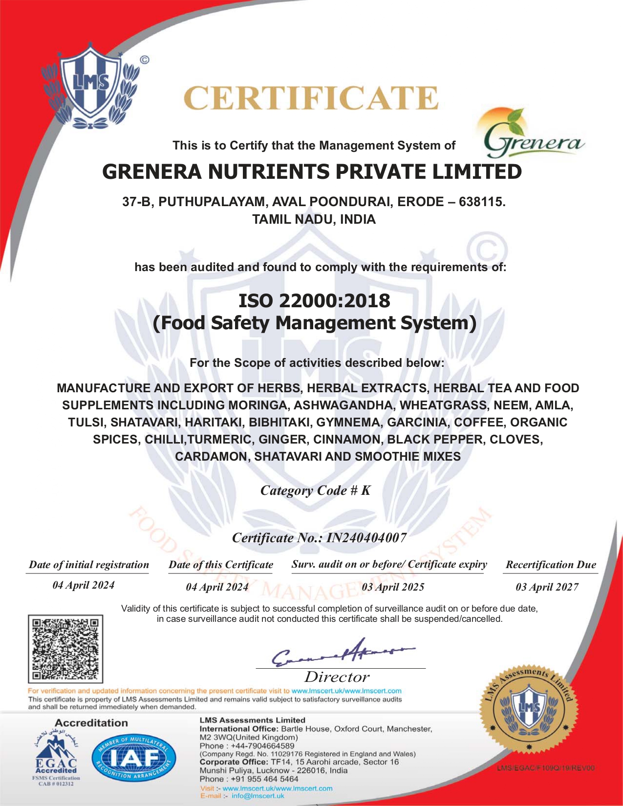 Quality Certificate 6