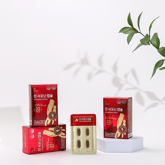 Made In Korea High Potency Ginseng Extract Capsules Health Supplement For Immune Support
