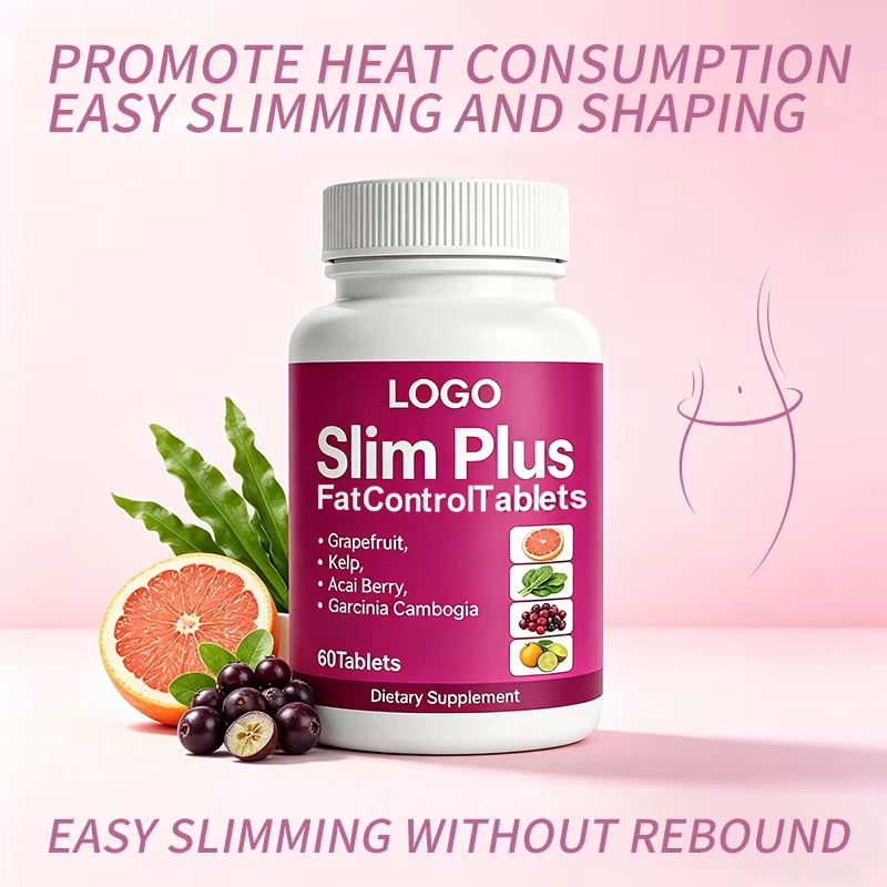 GMP Factory OEM Product Slim Plus Tablets Grapefruit Acai Berry Kelp Garcinia Enhances Fat Metabolism Weight Loss Herbs Formula