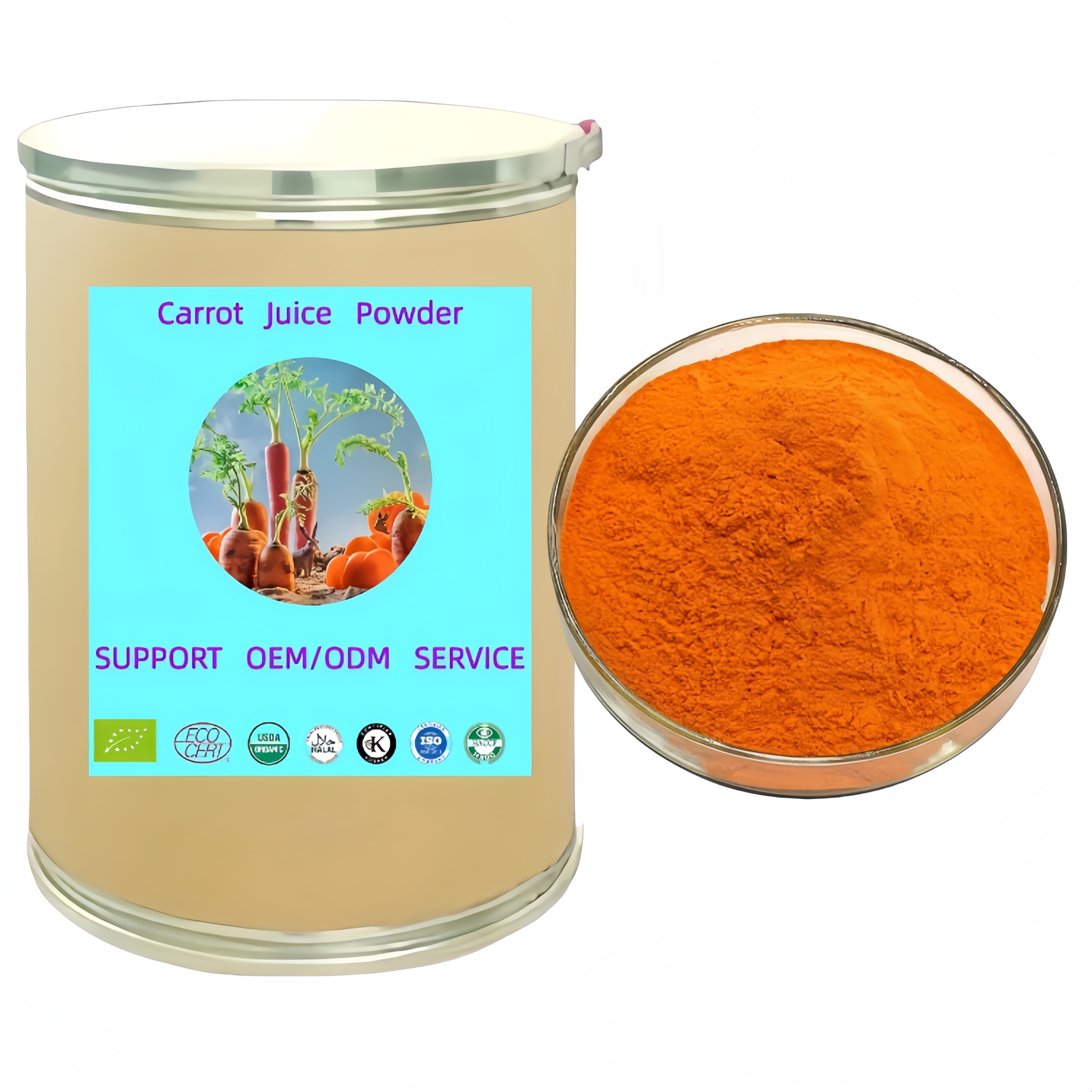 Food Grade Organic Carrot Juice Powder Orange Herbal Extract