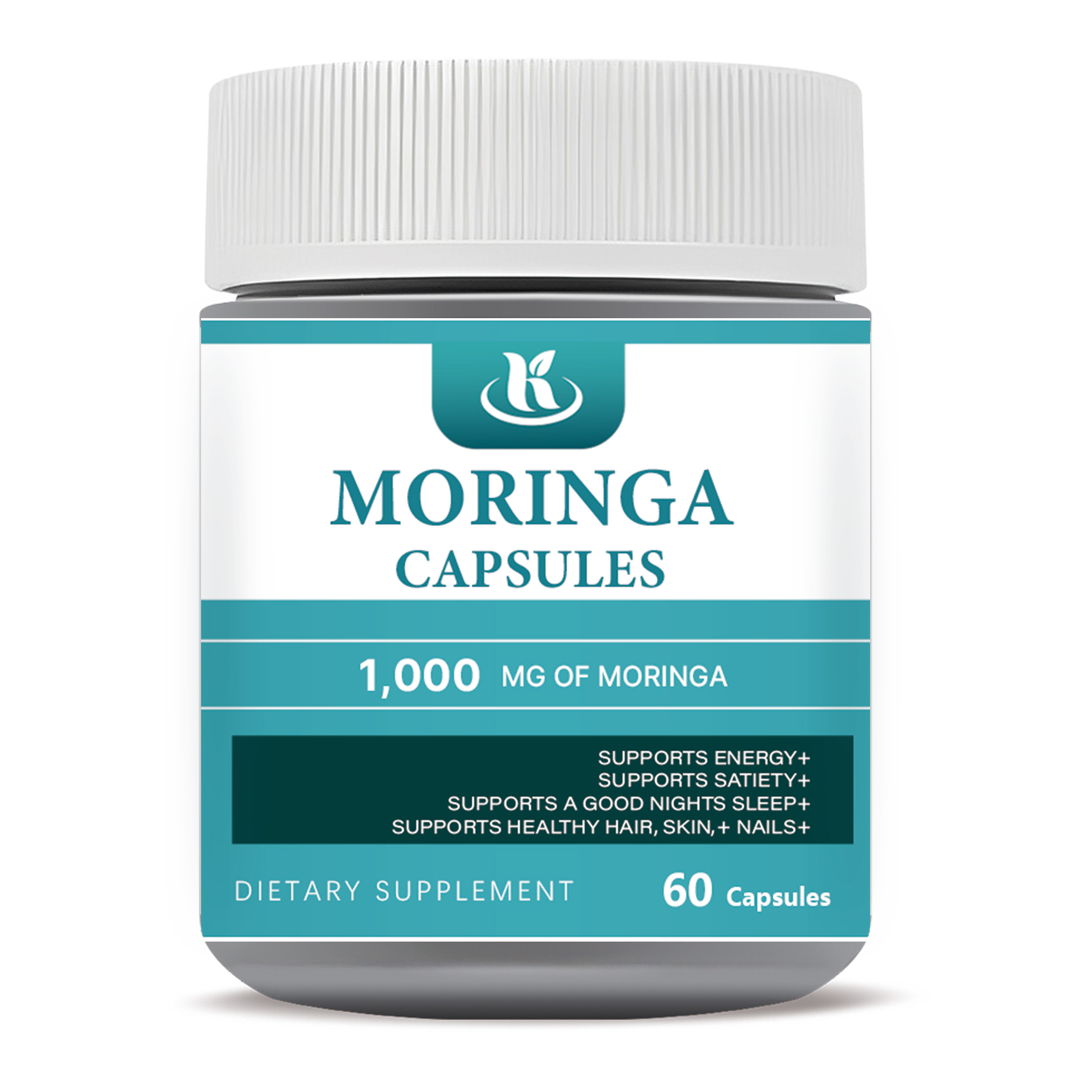 Moringa Herbal Supplement Green Superfood Rich in Antioxidants, Essential Vitamins &amp; Amino Acids Moringa Leaf Extract Capsules