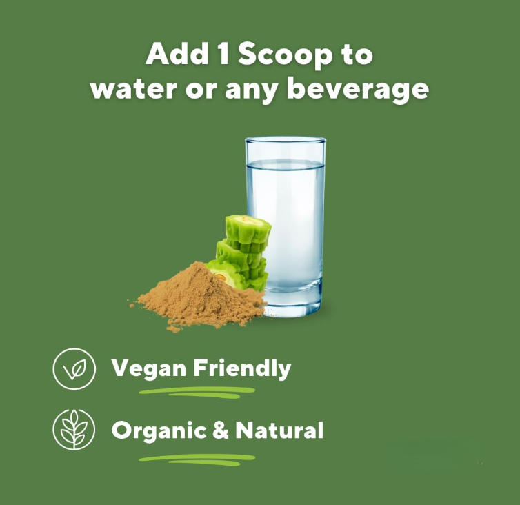 Marine Genesis Bio-Tech Additive Free Organic Natural Supplement Bitter Melon Fruit Extract Powder 5% Herbal Antioxidant Glucose