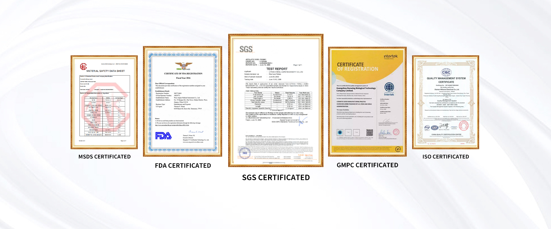 Product Certifications