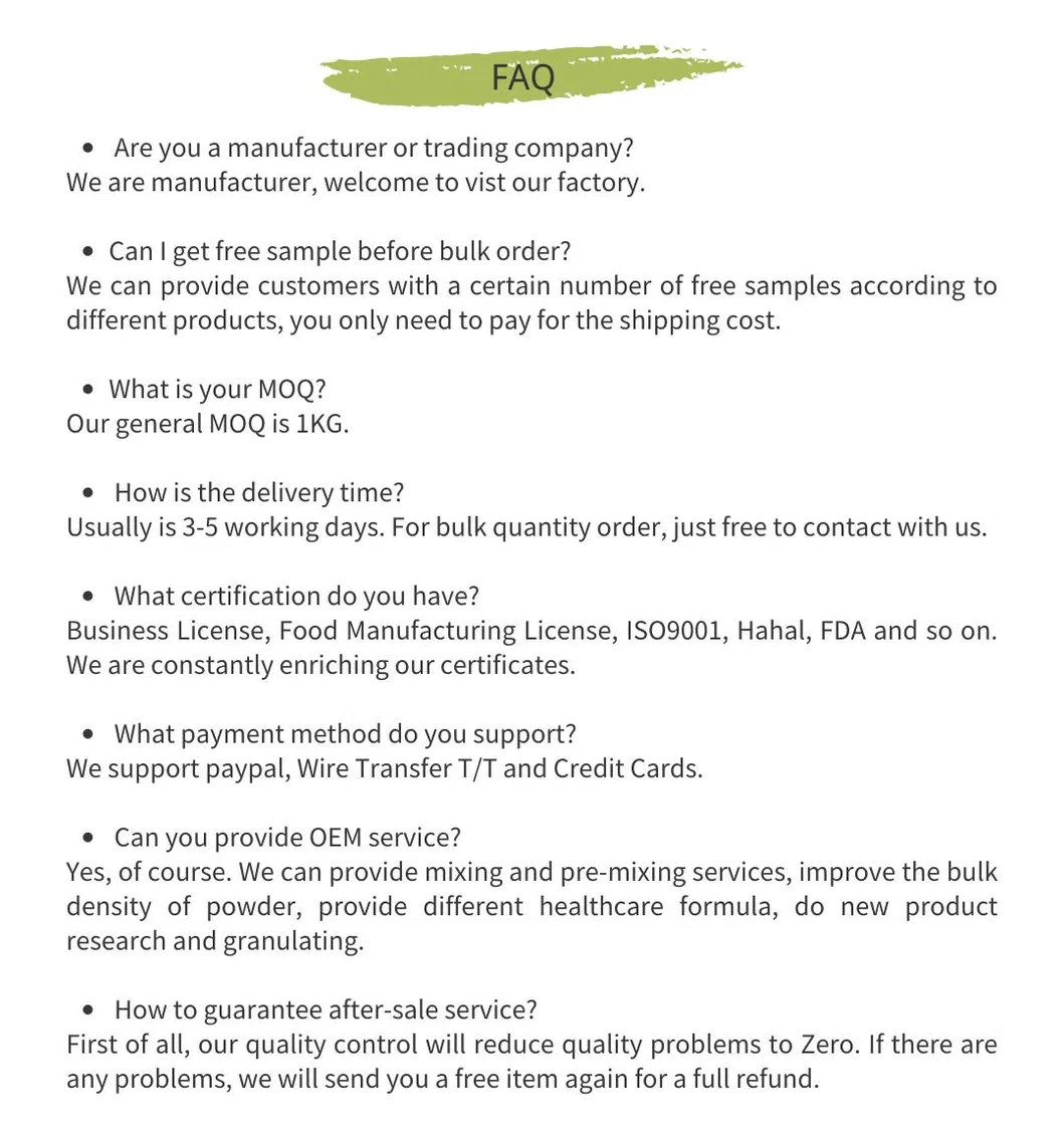 Frequently Asked Questions Details Chart