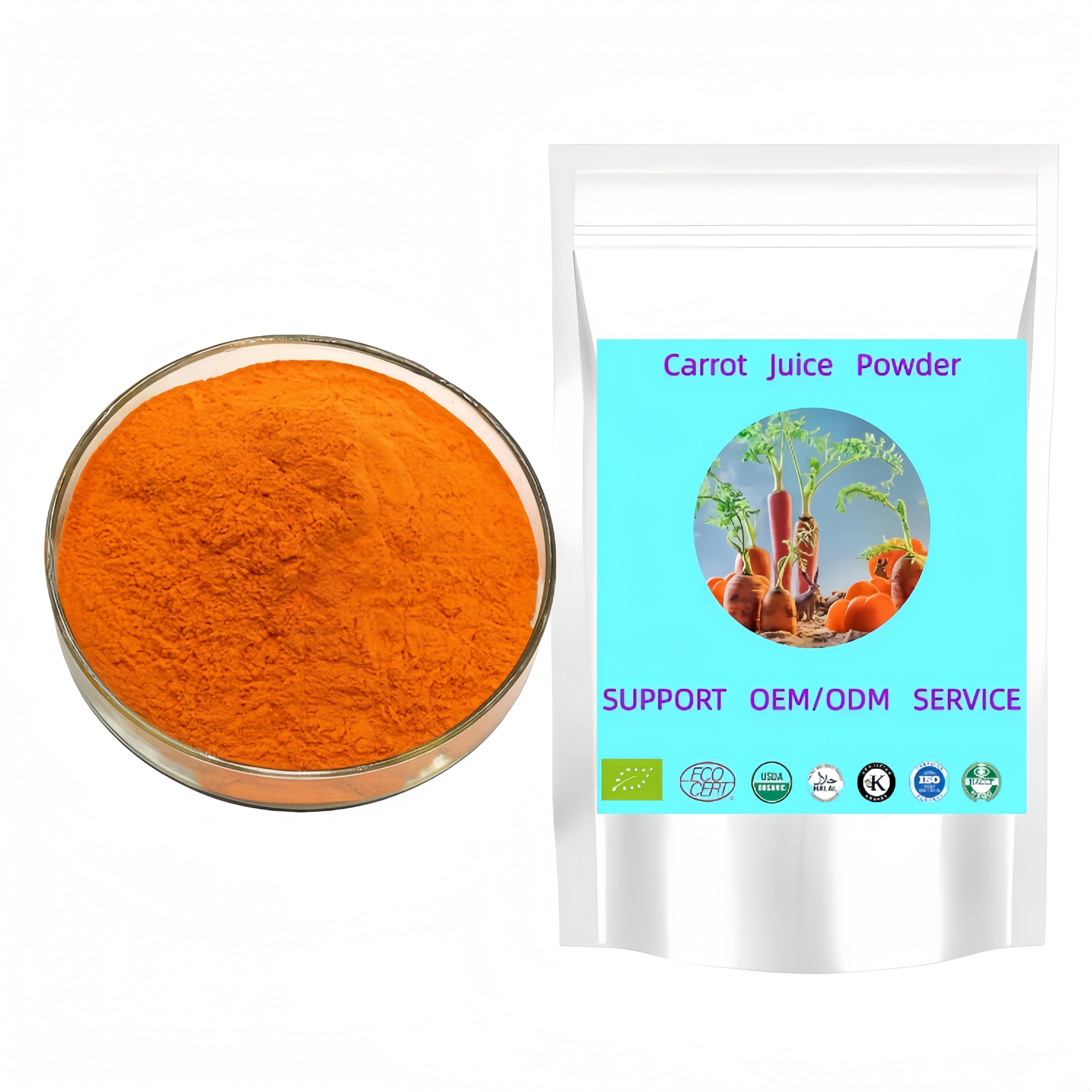 Food Grade Organic Carrot Juice Powder Orange Herbal Extract