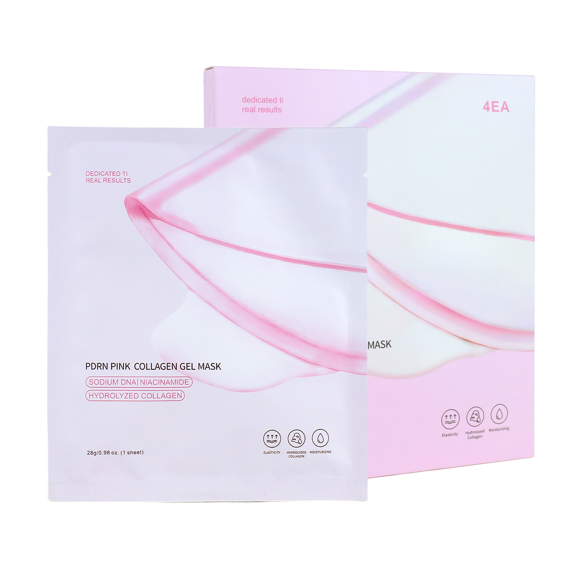 Wholesale Salmon DNA PDRN Pink Collagen Sheet Mask Firming Pores Dark Spots Organic Niacinamide Overnight Face Moisturizer Women