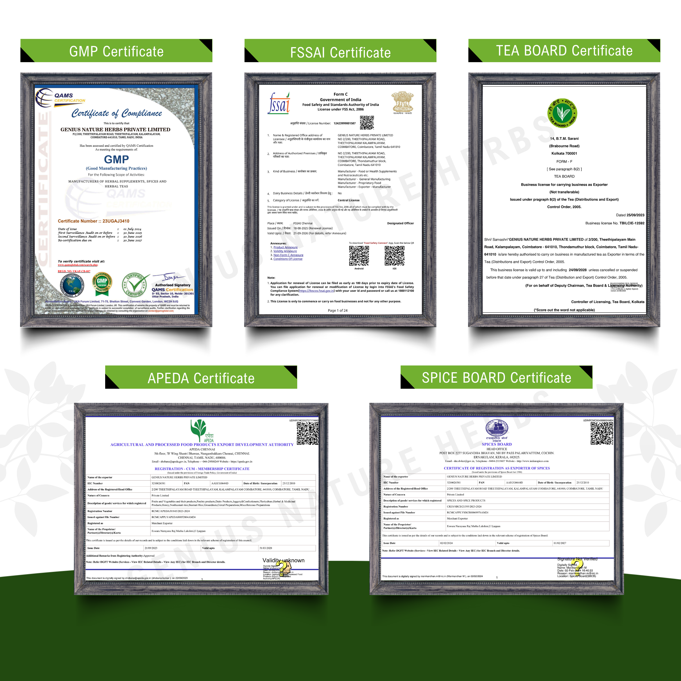 Product Quality Certification