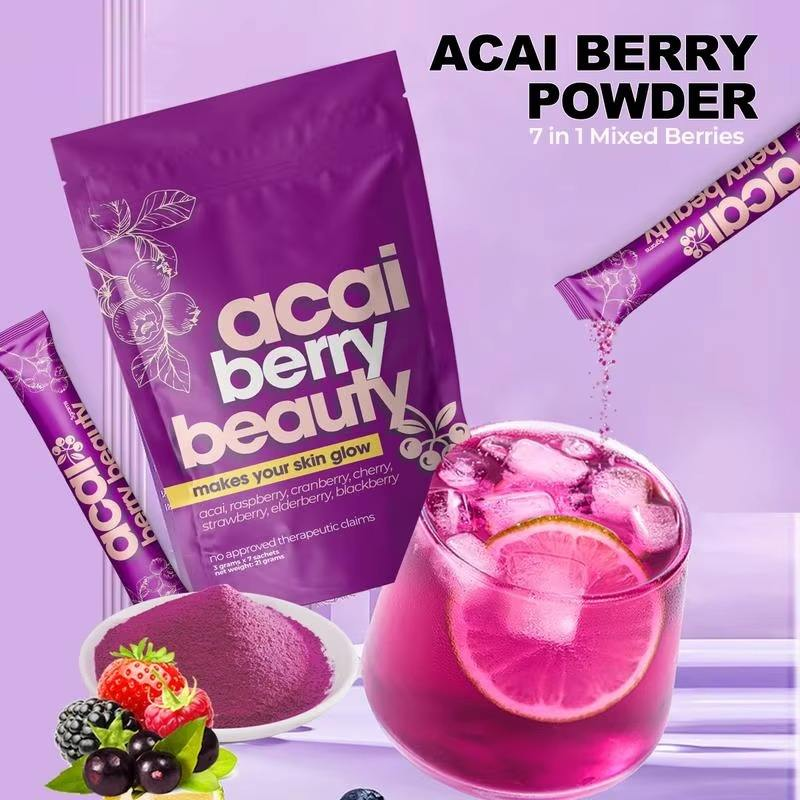Acai Powder Food Grade Cranberry Extract Powder Vitamin-Rich Antioxidant for Beverages & Nutraceuticals Herbal Plant Extract
