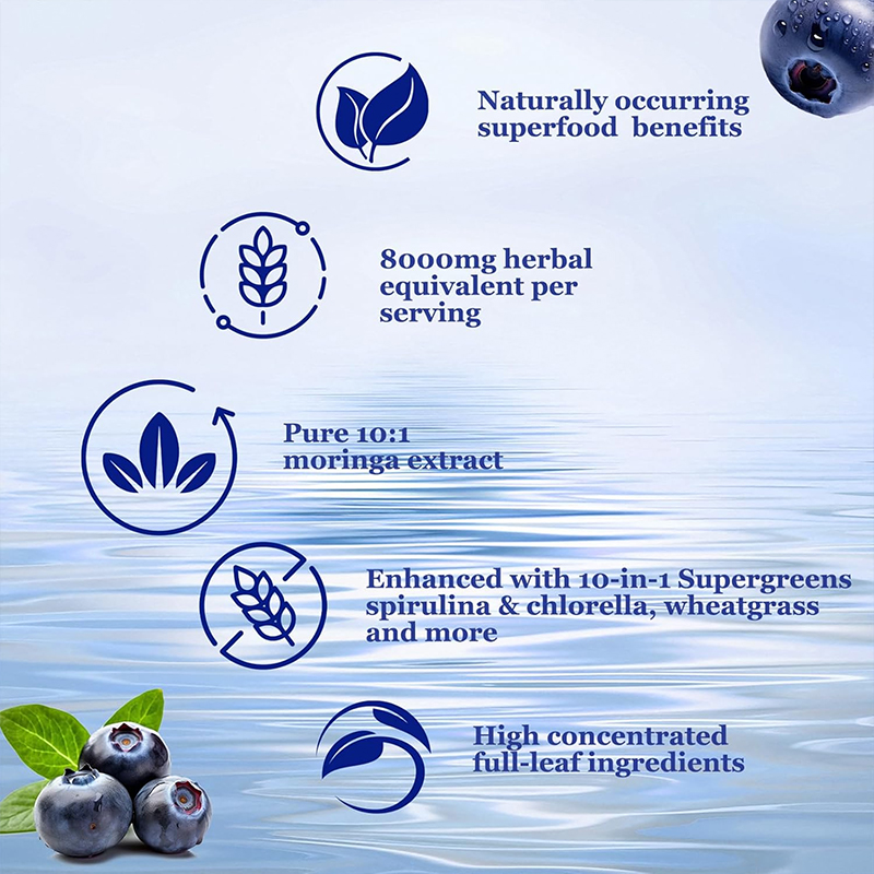 Rosebest China Factory Wholesale Bulk Natural Flavor Pure Organic 800mg Moringa Oleifera Leaf Extract Liquid Drops Supplements
