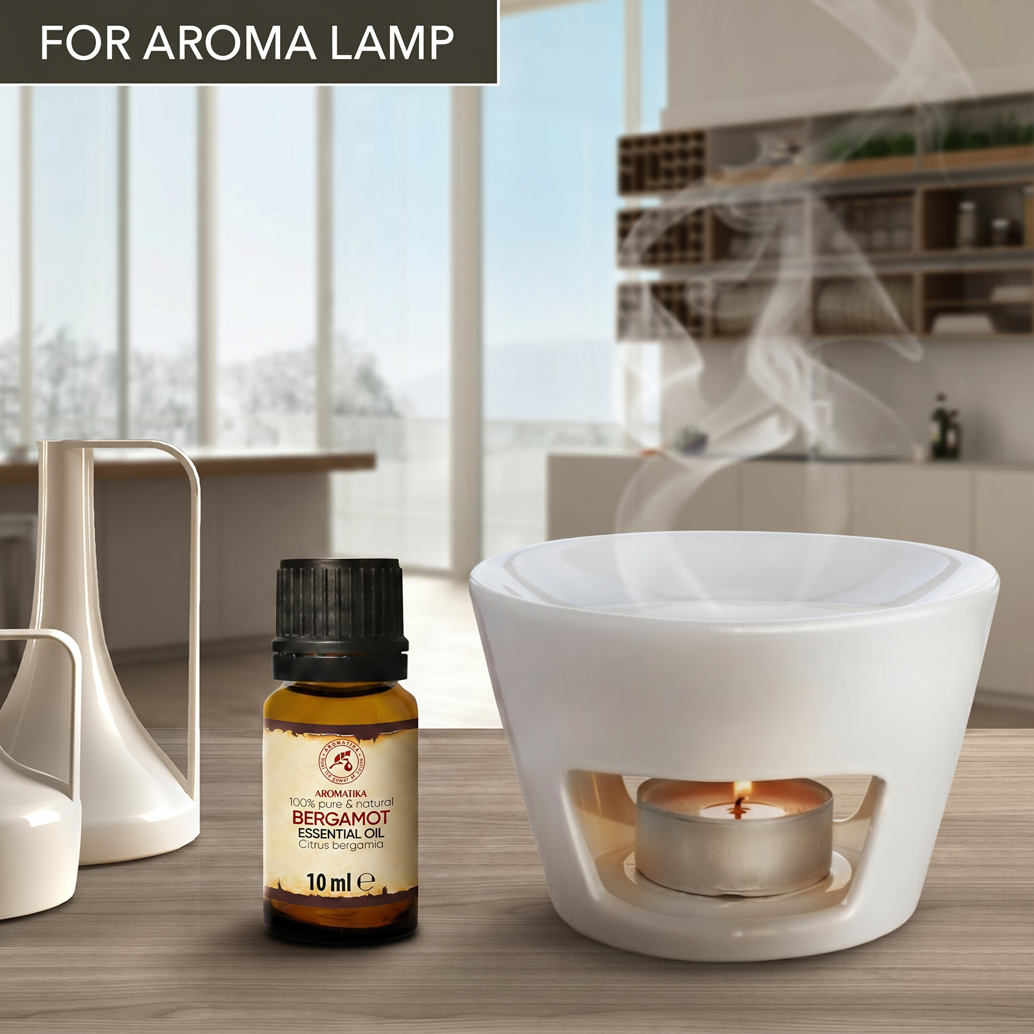 Aromatika Natural Cold Pressed Bergamot Essential Oil 10ml 100% Pure Peel Extract for Combination/Oily/All Skin Types