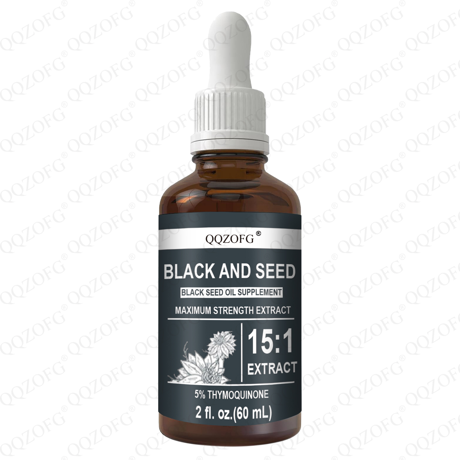 OEM Customized 2Oz 60ml Black Seed Oil Liquid Herbal Extract Rich Antioxidants Immunity Boosting Thymoquinone Oral Liquid Dosage
