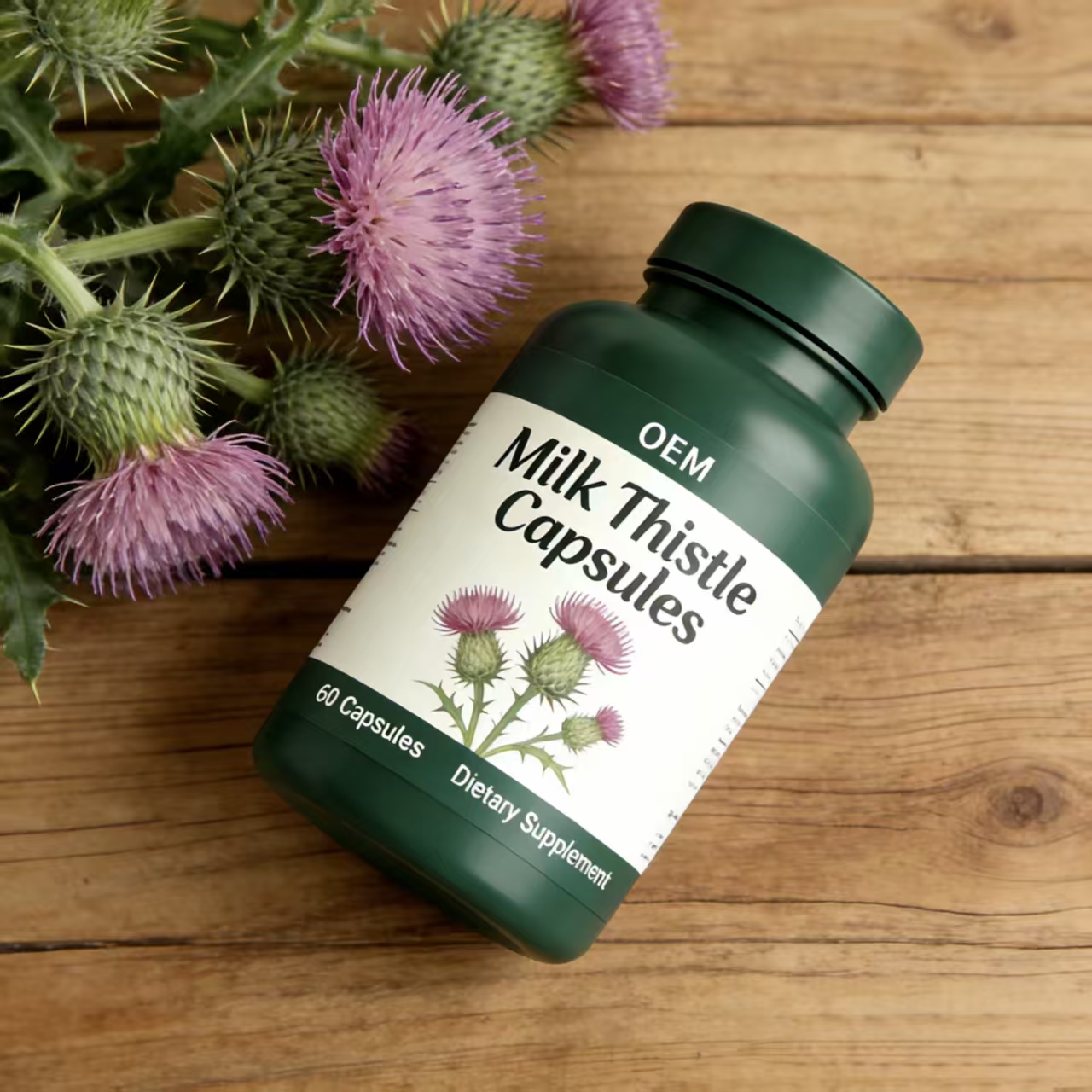 OEM/ODM High Potency Milk Thistle Hard Capsules Standardized Silymarin Extract Natural Herbal Dietary Supplement