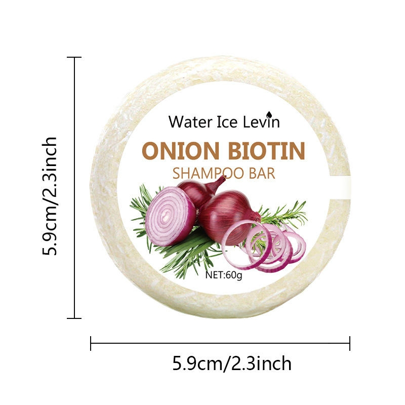 Water Ice Levin Shampoo Soap Bar Moisturizing Biotin Refreshing Rosemary and Onion Extract