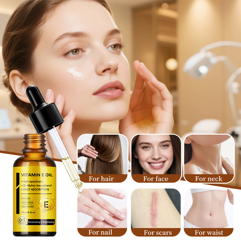 Vitamin E Serum Oil 30ml Deep Nourishing Skin Repairing Anti Aging Facial Moisturizer OEM Private Label