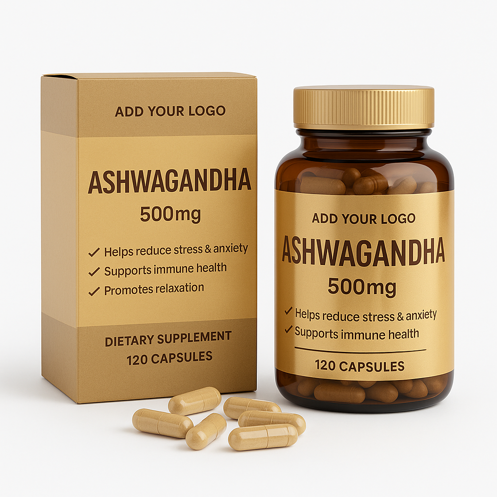 Ashwagandha Extract Capsules 500mg &ndash; 1&ndash;10% Standardized Herbal Supplement OEM ODM Manufacturer Bulk