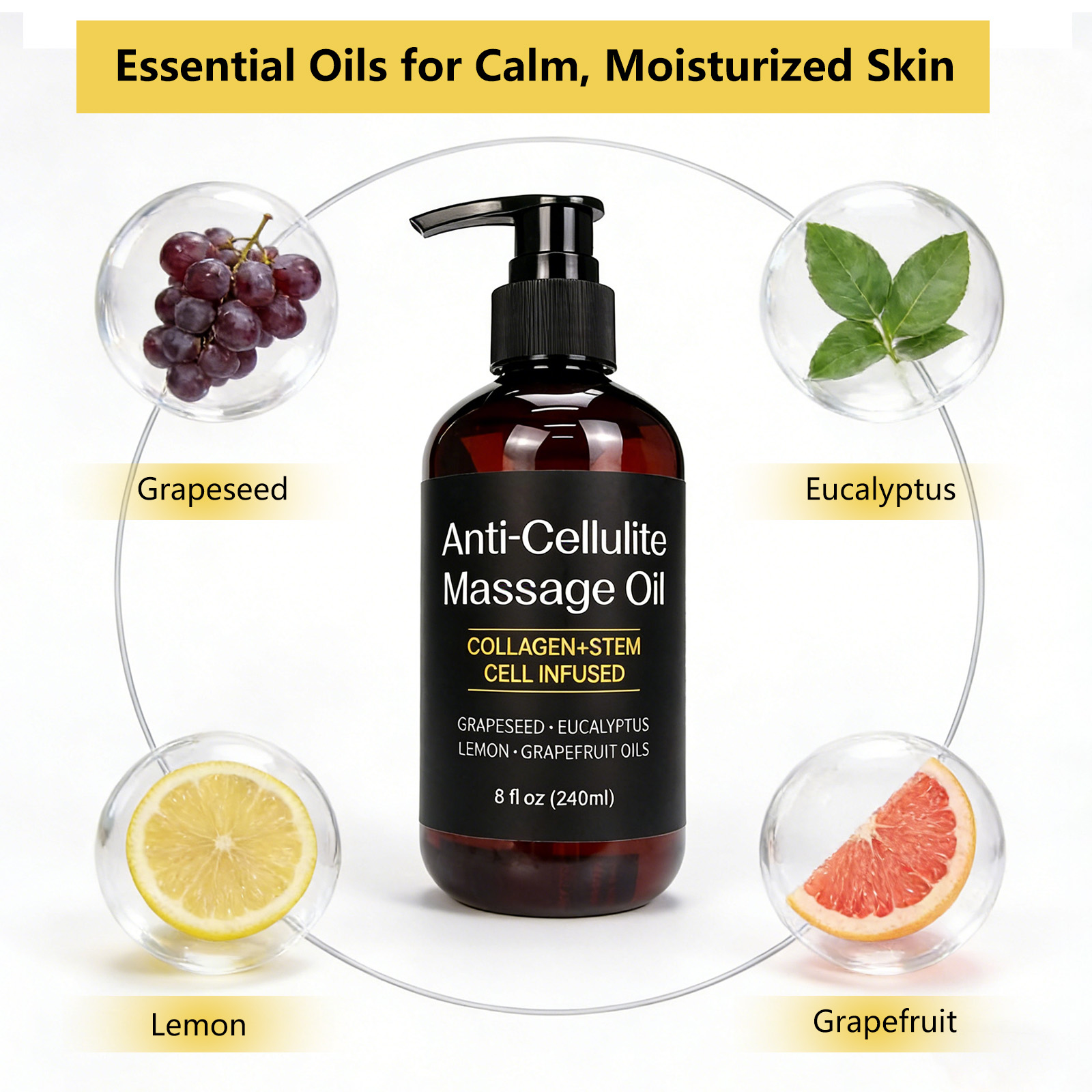 Aixin Private Label Pure Essential Oil Anti-Cellulite Massage Oil With Natural Moringa Oil for All Skin Types