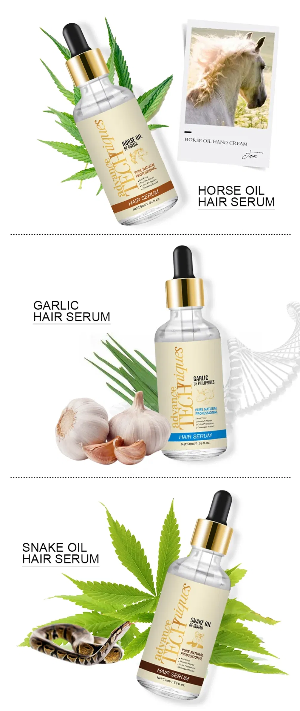 Argan Oil Serum Natural Extract Hair Treatment for Repair and Nourishment
