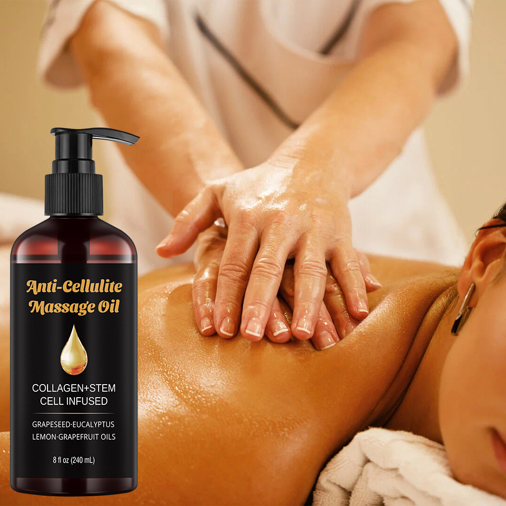 Firming Toning Body Contour Massage Oil 240ml Lavender Ginger Natural Essential Oil Spa Care OEM Private Label