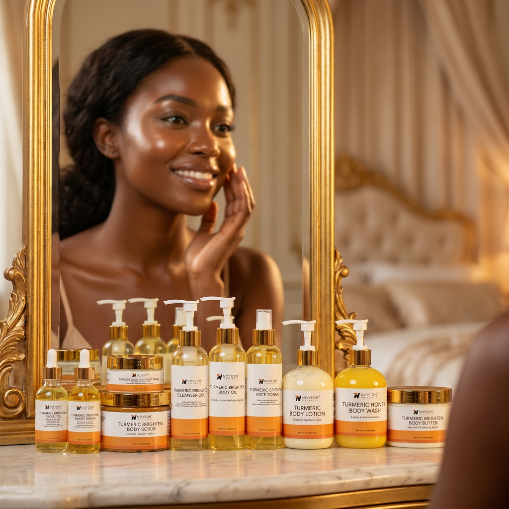 Private Label Turmeric Skincare Set OEM ODM Manufacturer Custom Face And Body Care Formula Packaging Low MOQ