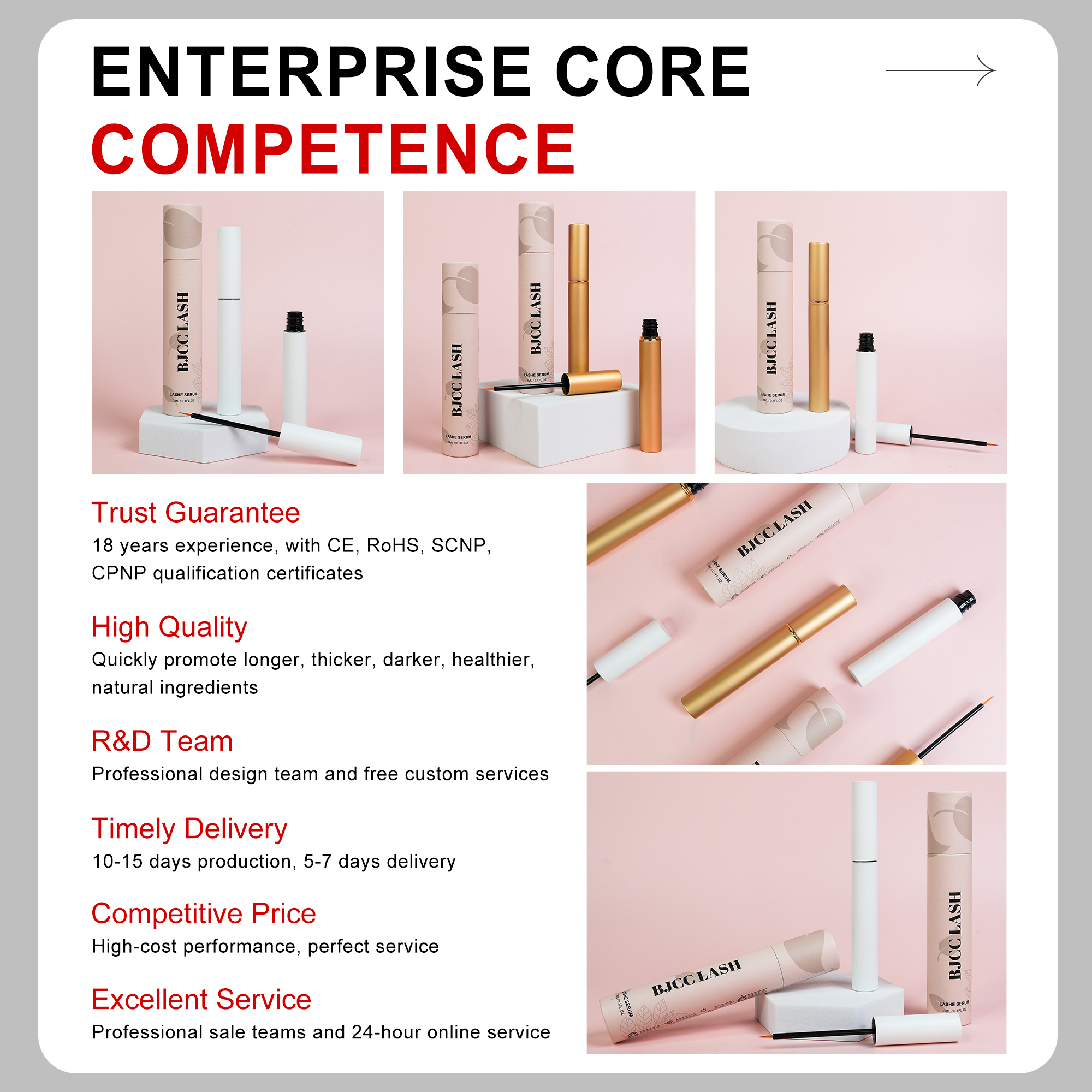Custom Logo Natural Vegan Oil Free Liquid Lash Brow Enhancer Set Private Label Eyelash Eyebrow Growth Treatments Lash Serum Kit