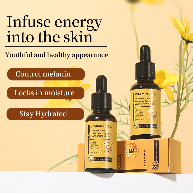 Vitamin E Serum Oil 30ml Deep Nourishing Skin Repairing Anti Aging Facial Moisturizer OEM Private Label