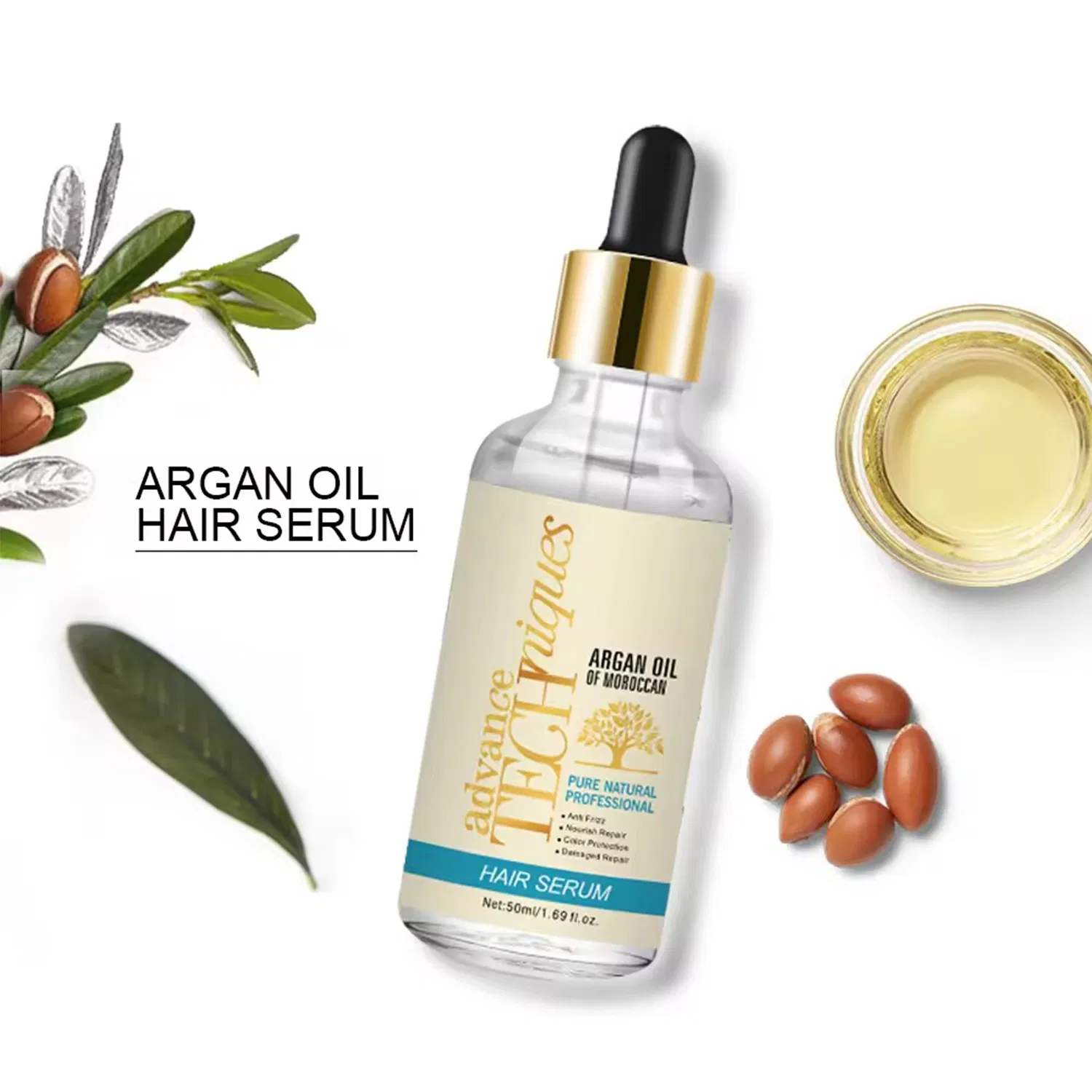 Argan Oil Serum Natural Extract Hair Treatment for Repair and Nourishment