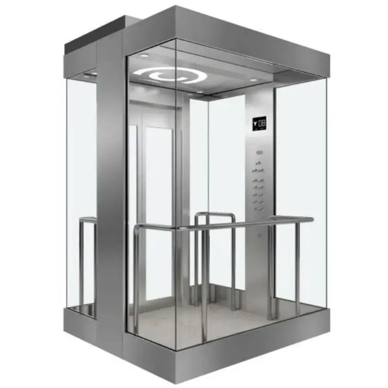 Stainless steel home elevator - Residential home elevator with fancy car interior by Bluetech