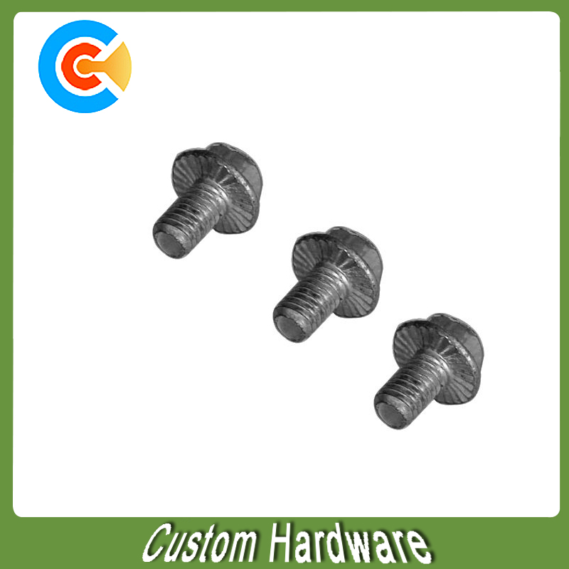 DIN/ANSI/BS/JIS Carbon-Steel/Stainless-Steel Crossed Hexagonal Flanged Triangular Teeth Screw for Building