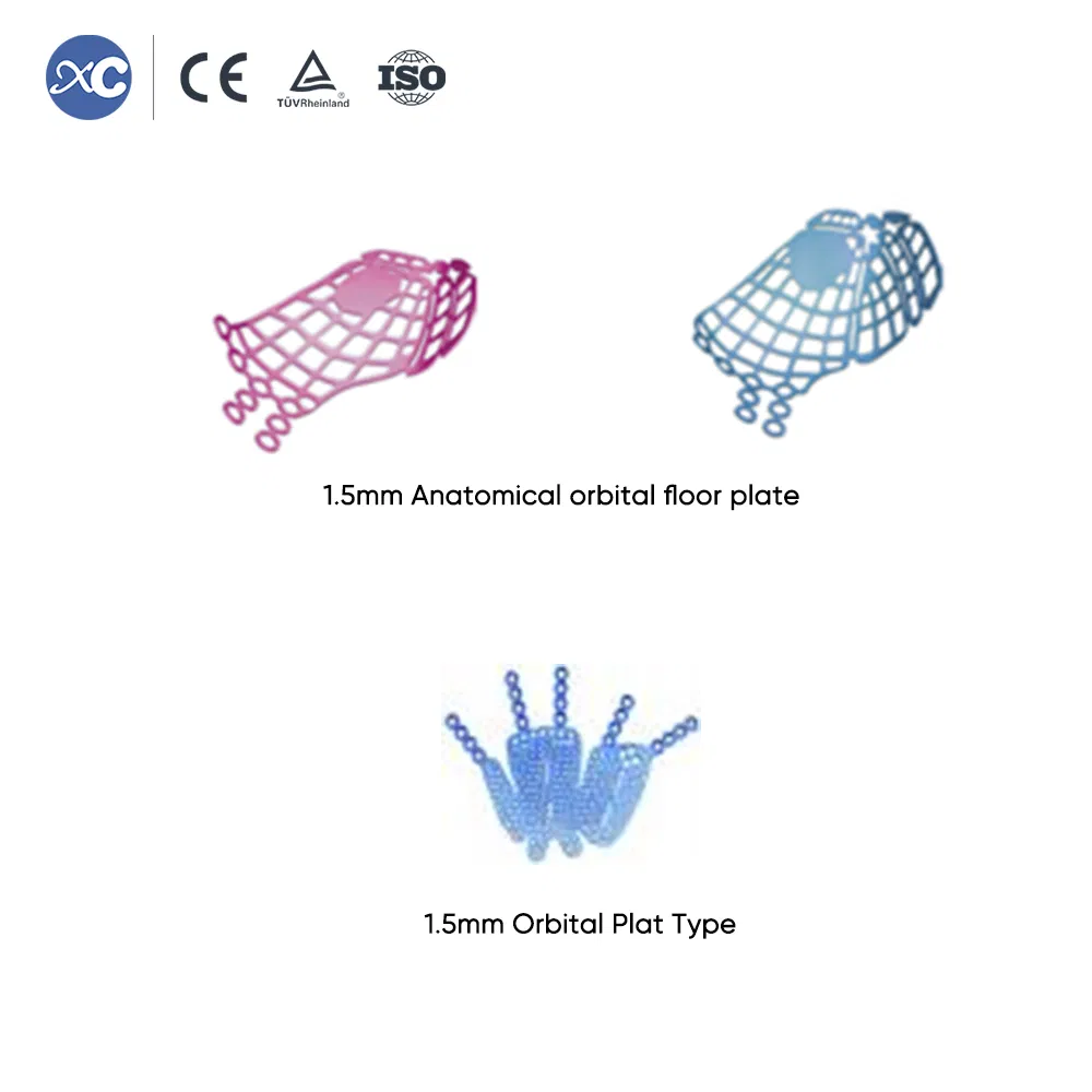 Maxillofacial Anatomical Orbital Floor Orthopedic Implant 1.5mm Series Bone Plate