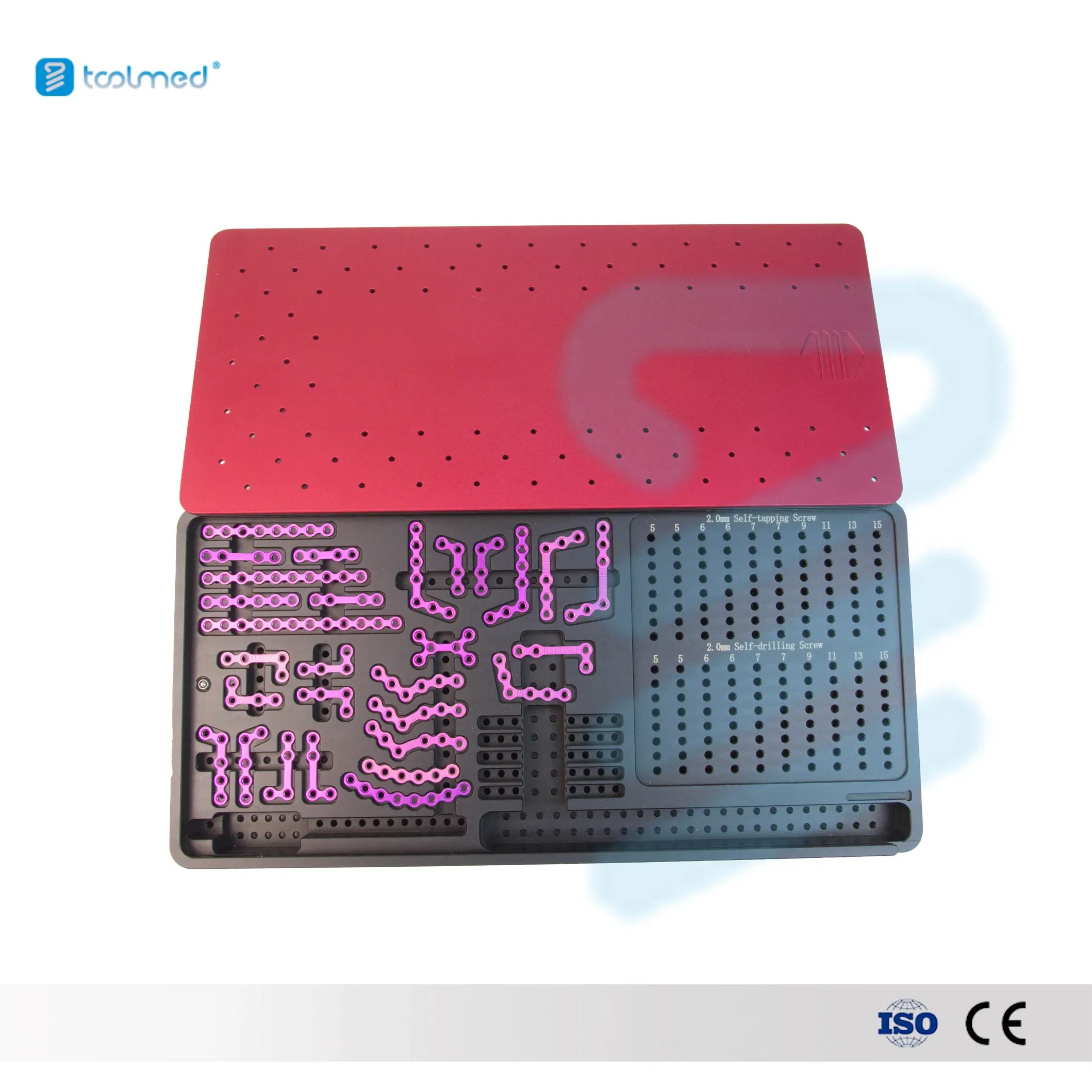 Cmf Maxilla Mandible Neurosurgery Reconstruction Plate Orthopedic Implant Kit Titanium Maxillofacial Locking Plate and Screws