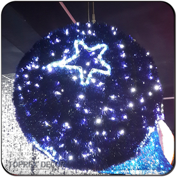 Toprex Decorative Night Lights LED Christmas Ball Ornaments Round Glass Decorations Lighting