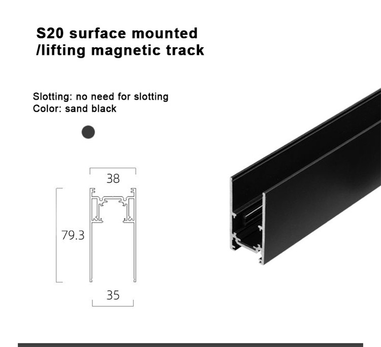 Commercial Hotel Track Light Linear Ceiling Embedded Led Track Light System Display 8