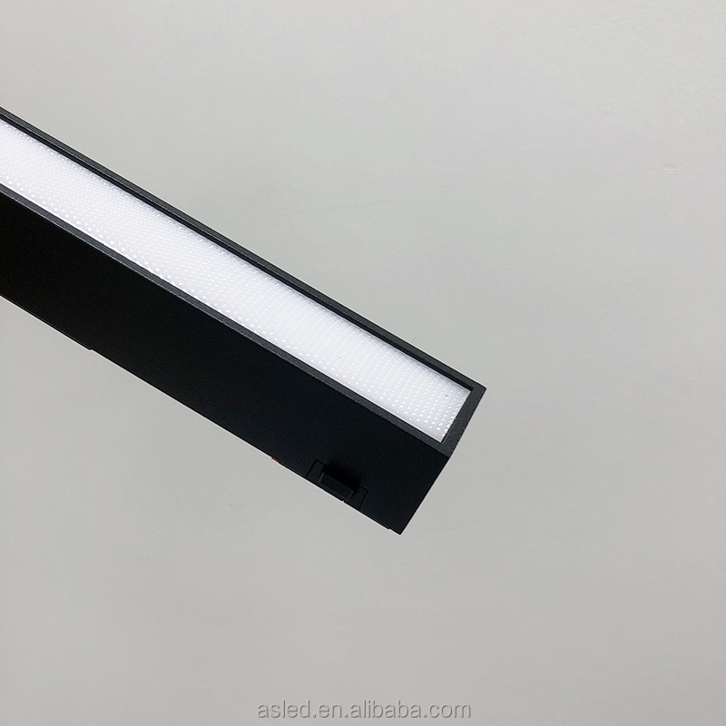 Surface Mounted Ultra Thin Slim Magnetic Rail Smart Track System DC48V Magnetic Lights Diffuse Flood Track Light 12W 24W 30W
