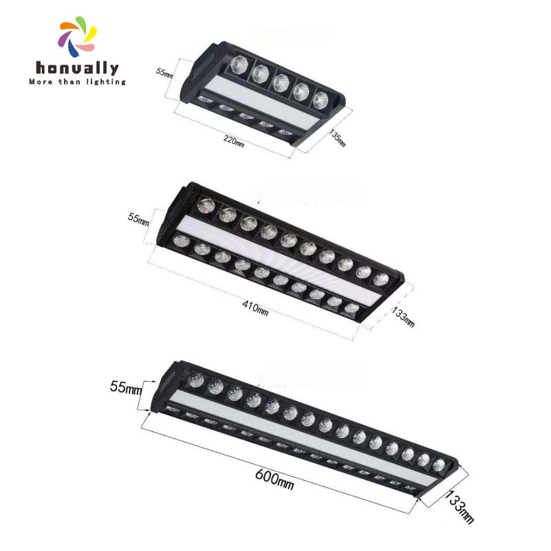 Linear Suspended Track Lighting System 1500mm, High Ceiling Commercial LED Track Light for Restaurant Hotel Gallery, 80W