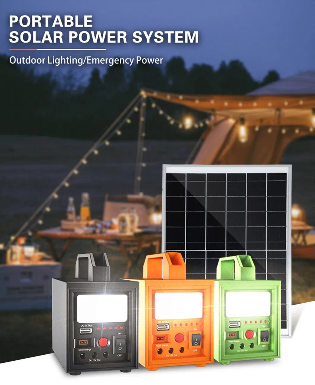Versatile Solar Battery Storage for 20W, 40W, 60W Solutions