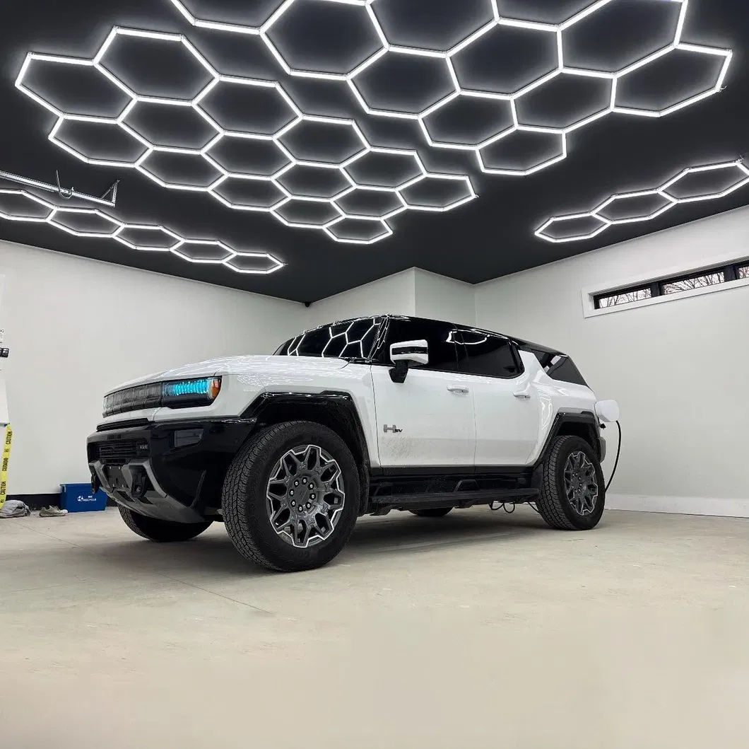 Waterproof Hexagon Cellular LED Lighting Systems for Garage & Warehouse - OEM Manufacturing