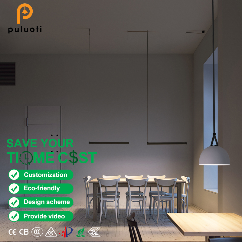 PULUOTI Modern Hotel Lamp System Flexible LED Magnetic Belt Track Light Conductive Textile Linear Pendant Commercial Adjustable
