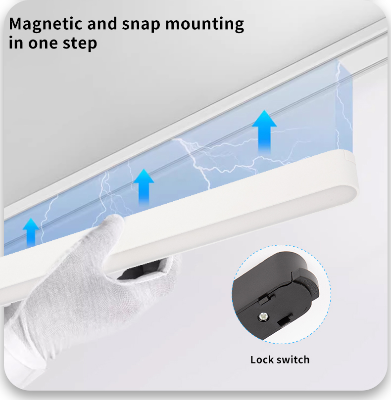 Whole-House Smart 48V LED Magnetic Track Lights System
