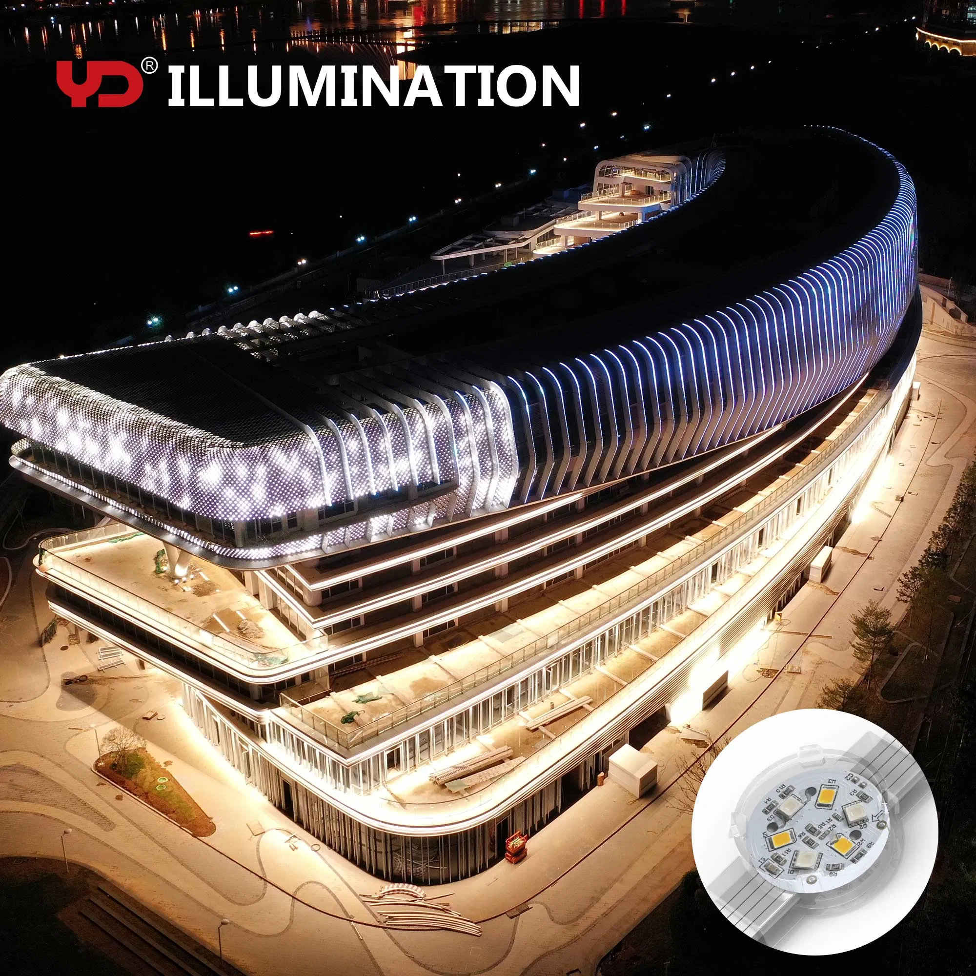 Yd Anti-UV RGBW LED Pixel 50mm Commercial Building Outdoor Lighting
