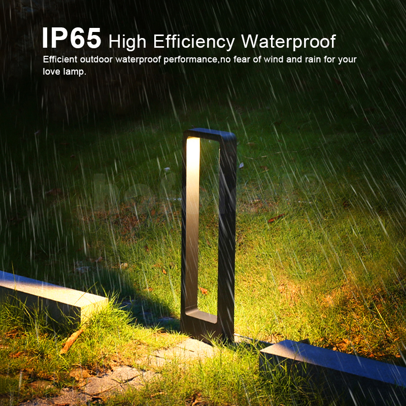Hofoled 60cm 80cm Waterproof Solar Garden Light Landscape Pathway Highlight Modern LED Bollard Post Light Outdoor LED Lawn Light