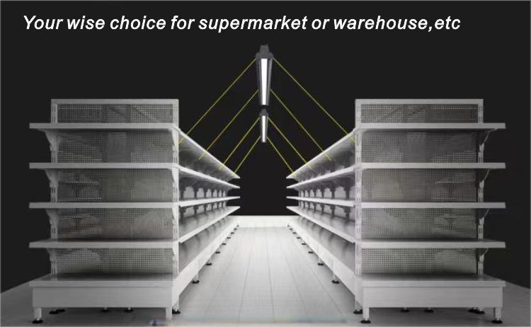 Linear Suspended Track Lighting System 1500mm, High Ceiling Commercial LED Track Light for Restaurant Hotel Gallery, 80W