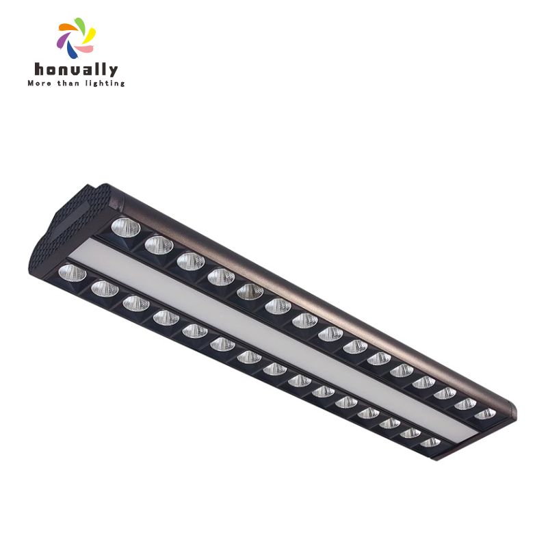 Linear Suspended Track Lighting System 1500mm, High Ceiling Commercial LED Track Light for Restaurant Hotel Gallery, 80W