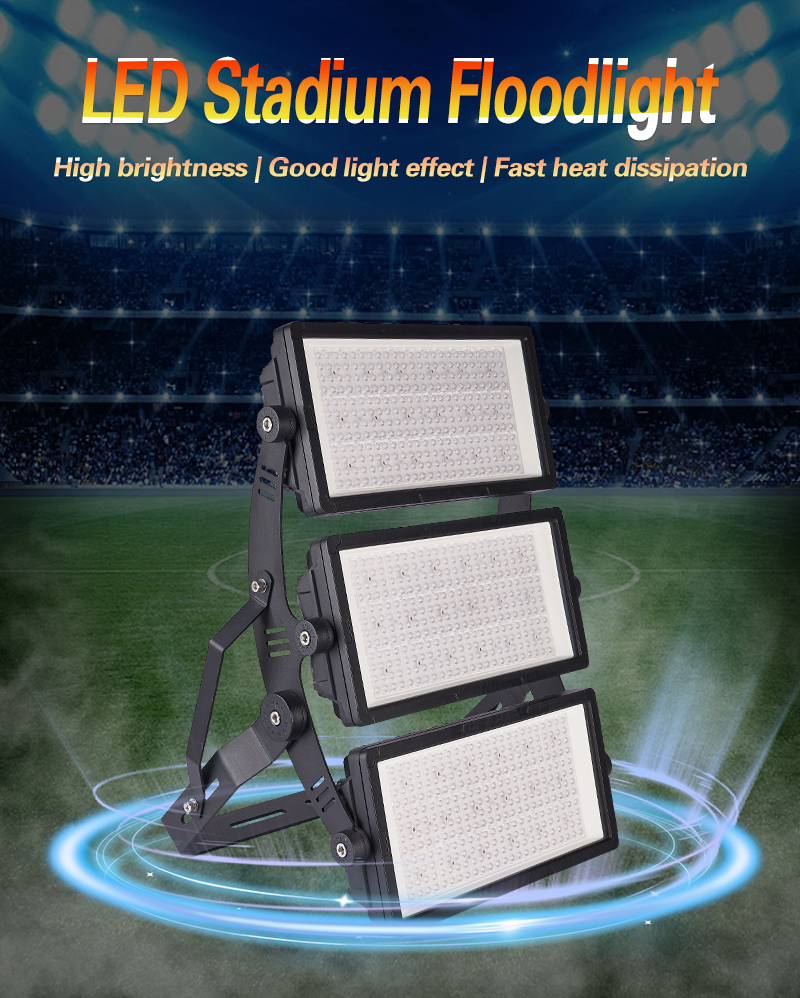 Aluminum Body IP65 Protection High Power 1000W Foldable LED Projector Lights Detail