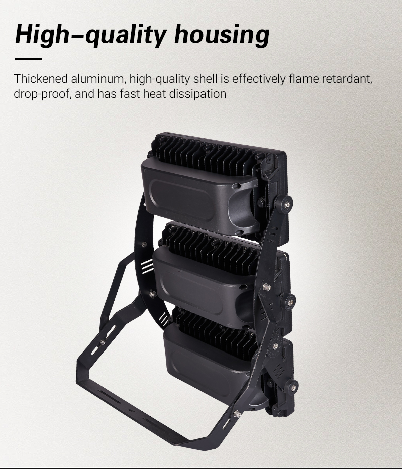 Aluminum Body IP65 Protection High Power 1000W Foldable LED Projector Lights Detail