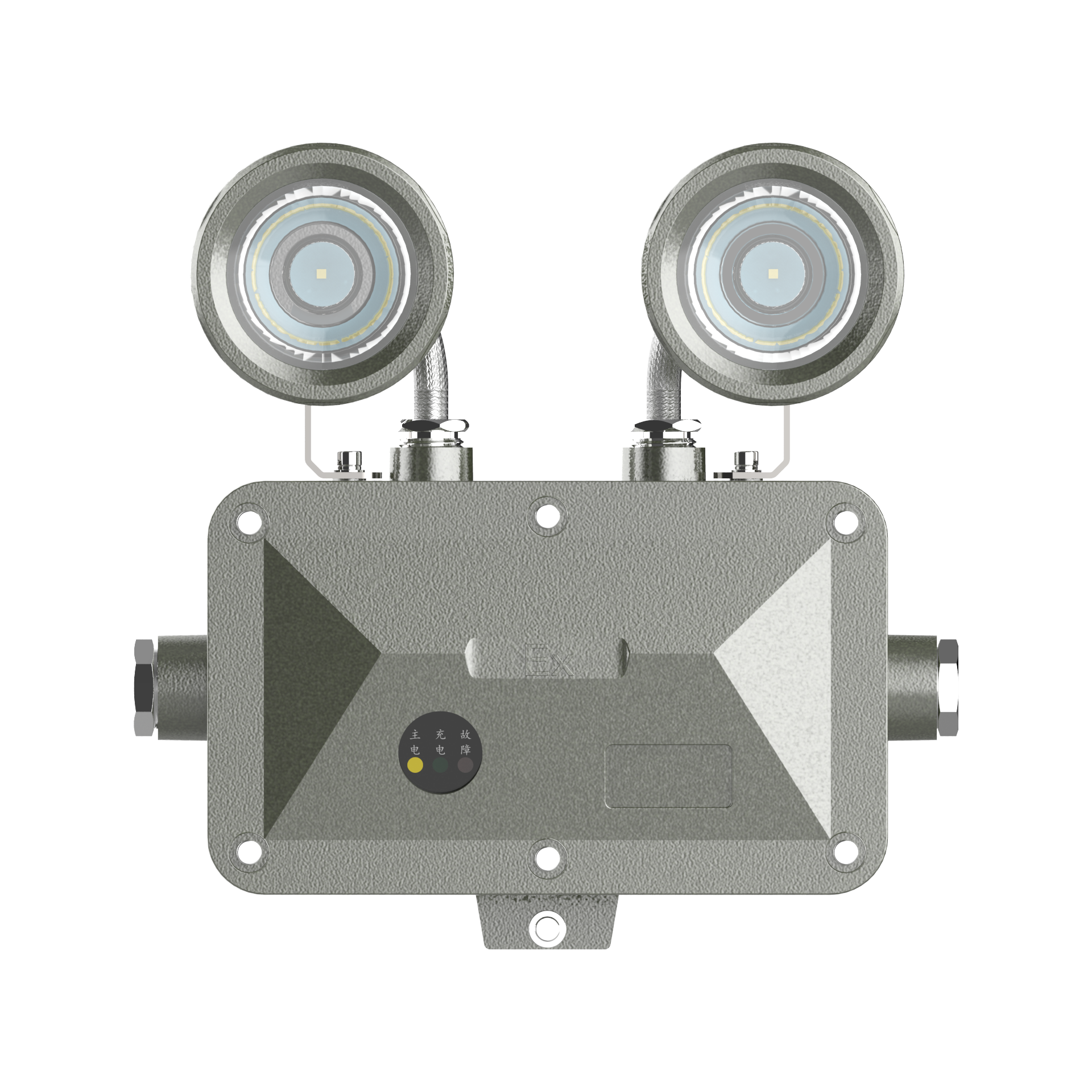 IP66 2*3w LED Explosion Proof Two Head Emergency Light For Hazard Place With Rechargeable Battery
