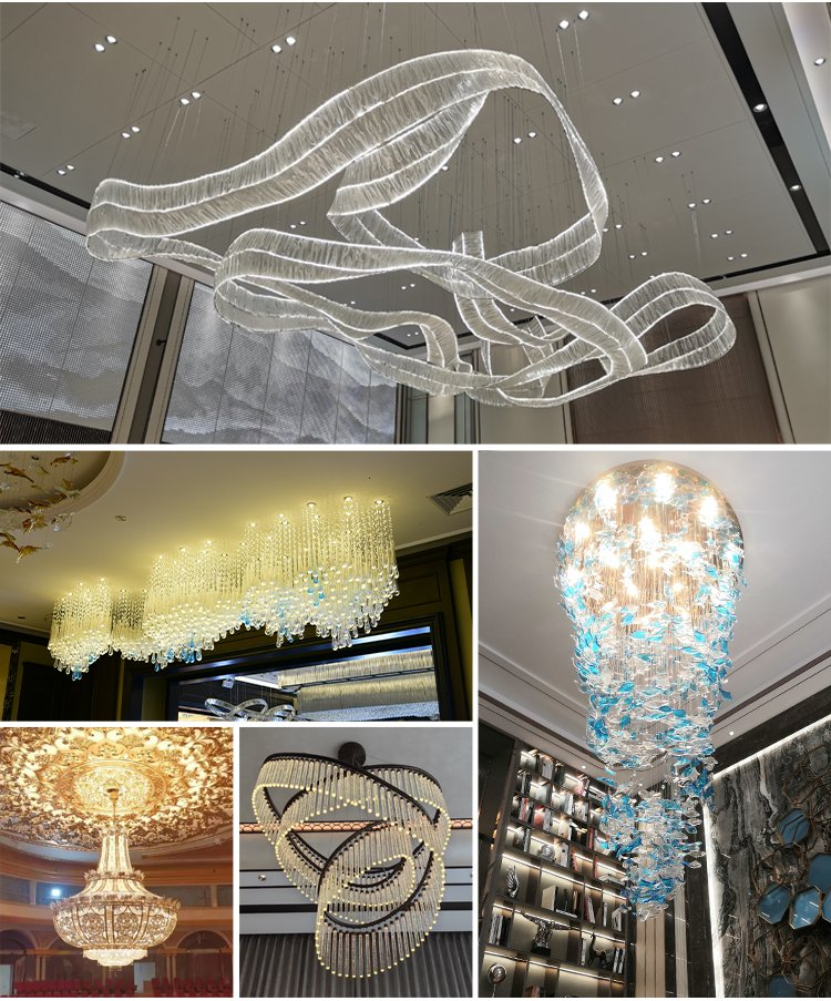 Modern Oval Stainless Steel Chandelier